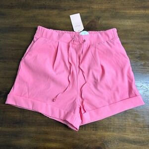 Blashe Los Angeles Pink Drawstring Cuffed Shorts Womens Small NWT